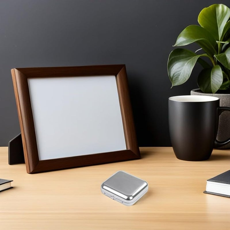 علبة سجائر محمولة صغيرة من الفولاذ المقاوم للصدأ 4 قطع مع غطاء مدمجة صديقة للسفر - Image 4